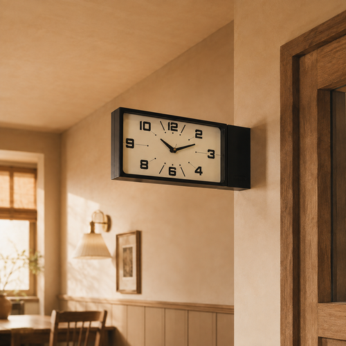 Miesor 2-in-1 Double-Sided Wall Clock