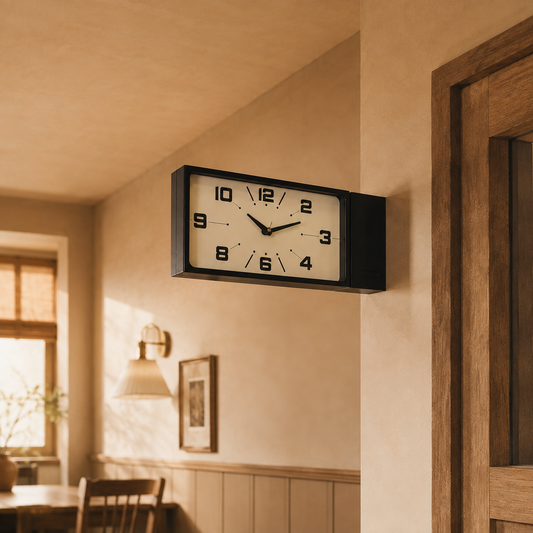 Miesor 2-in-1 Double-Sided Wall Clock