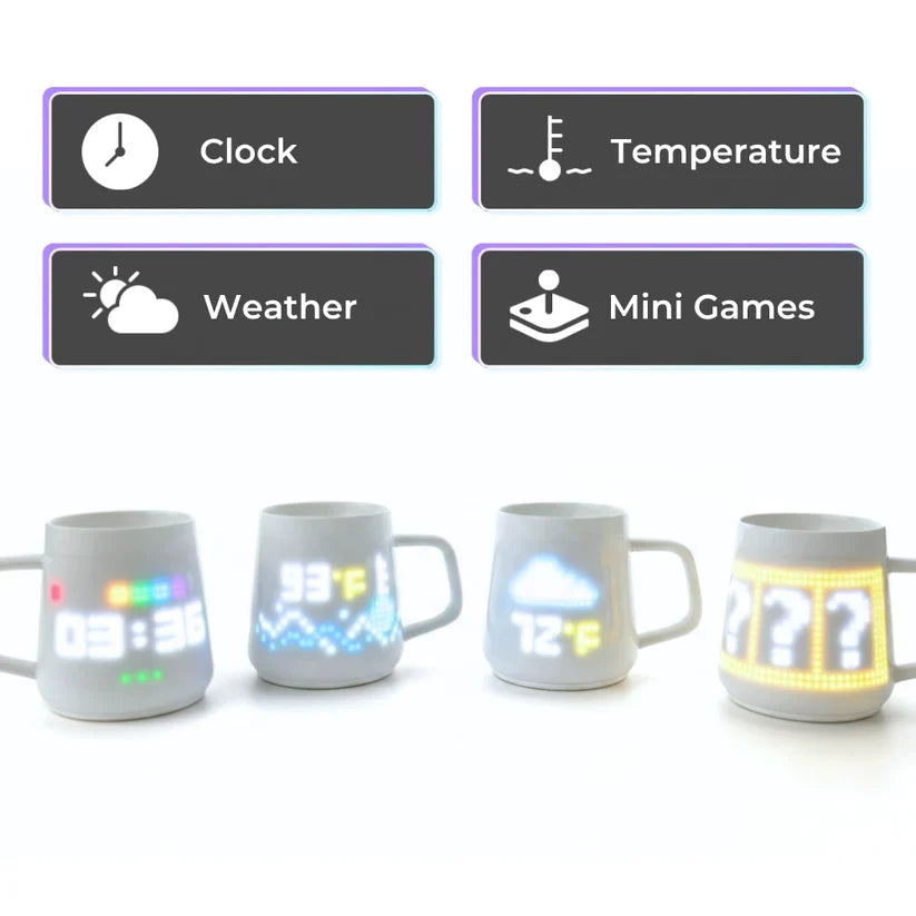 Clock, weather, temperature and game modes